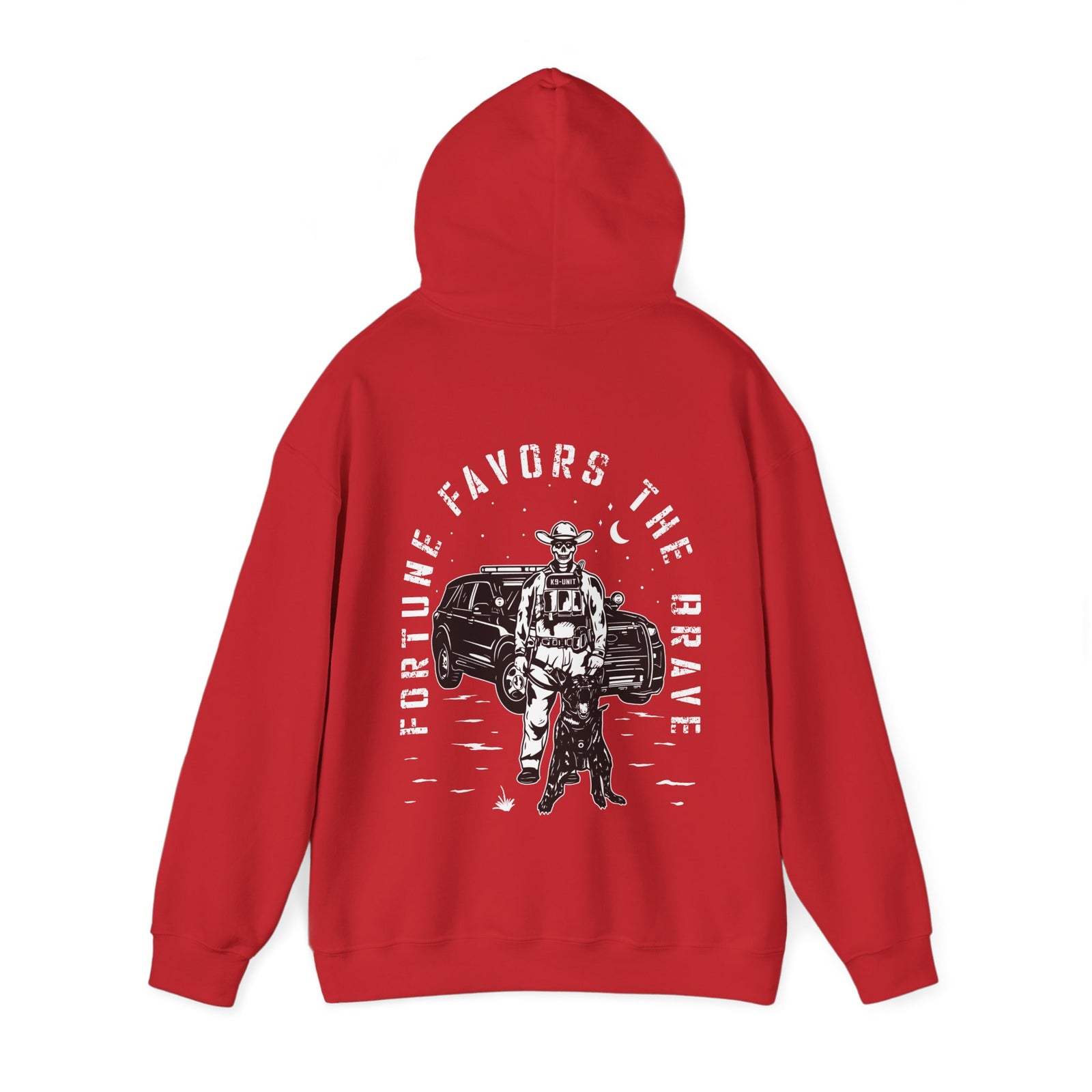Fortune Favors the Brave Cowboy Heavy Blend™ Hooded Sweatshirt