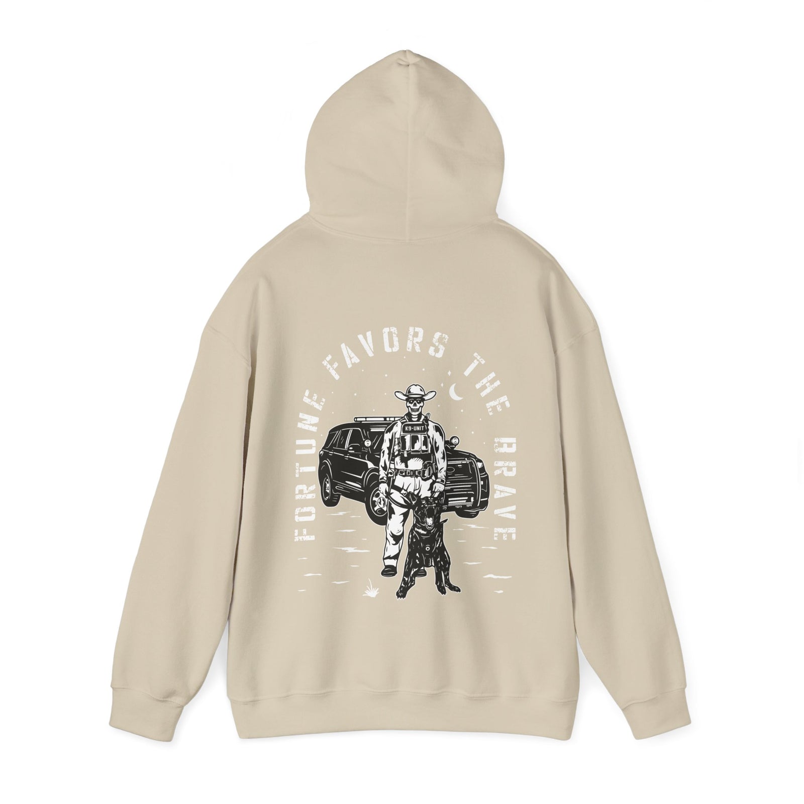 Fortune Favors the Brave Cowboy Heavy Blend™ Hooded Sweatshirt