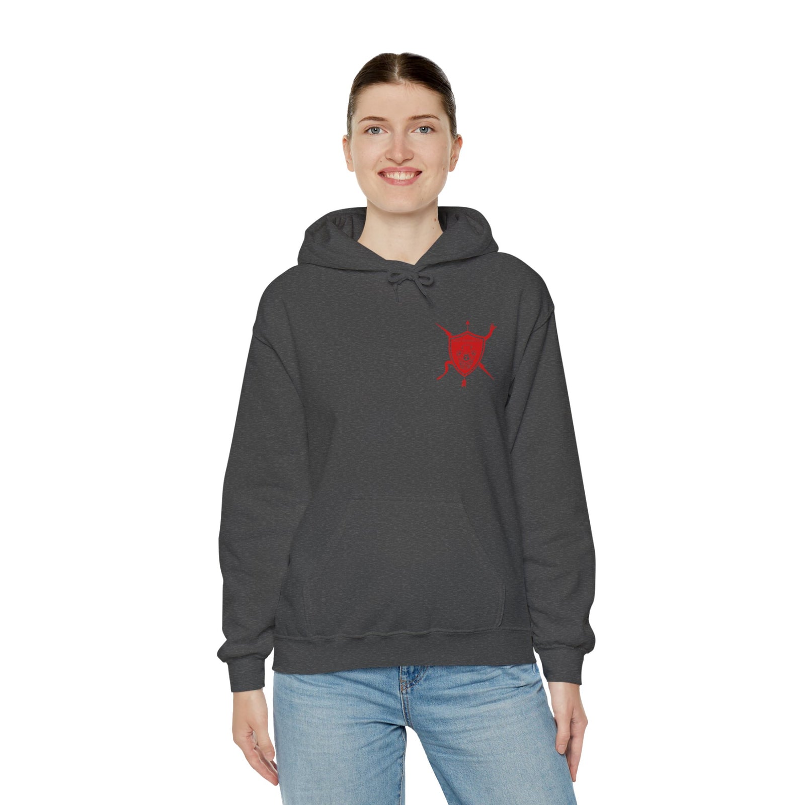 K9 Heart Playing Card Hooded Sweatshirt