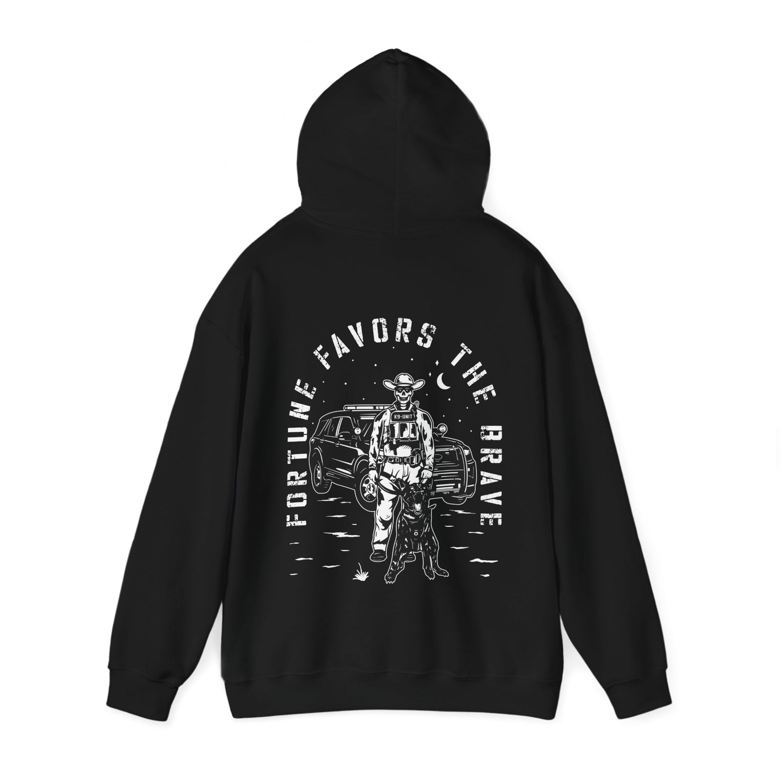 Fortune Favors the Brave Cowboy Heavy Blend™ Hooded Sweatshirt