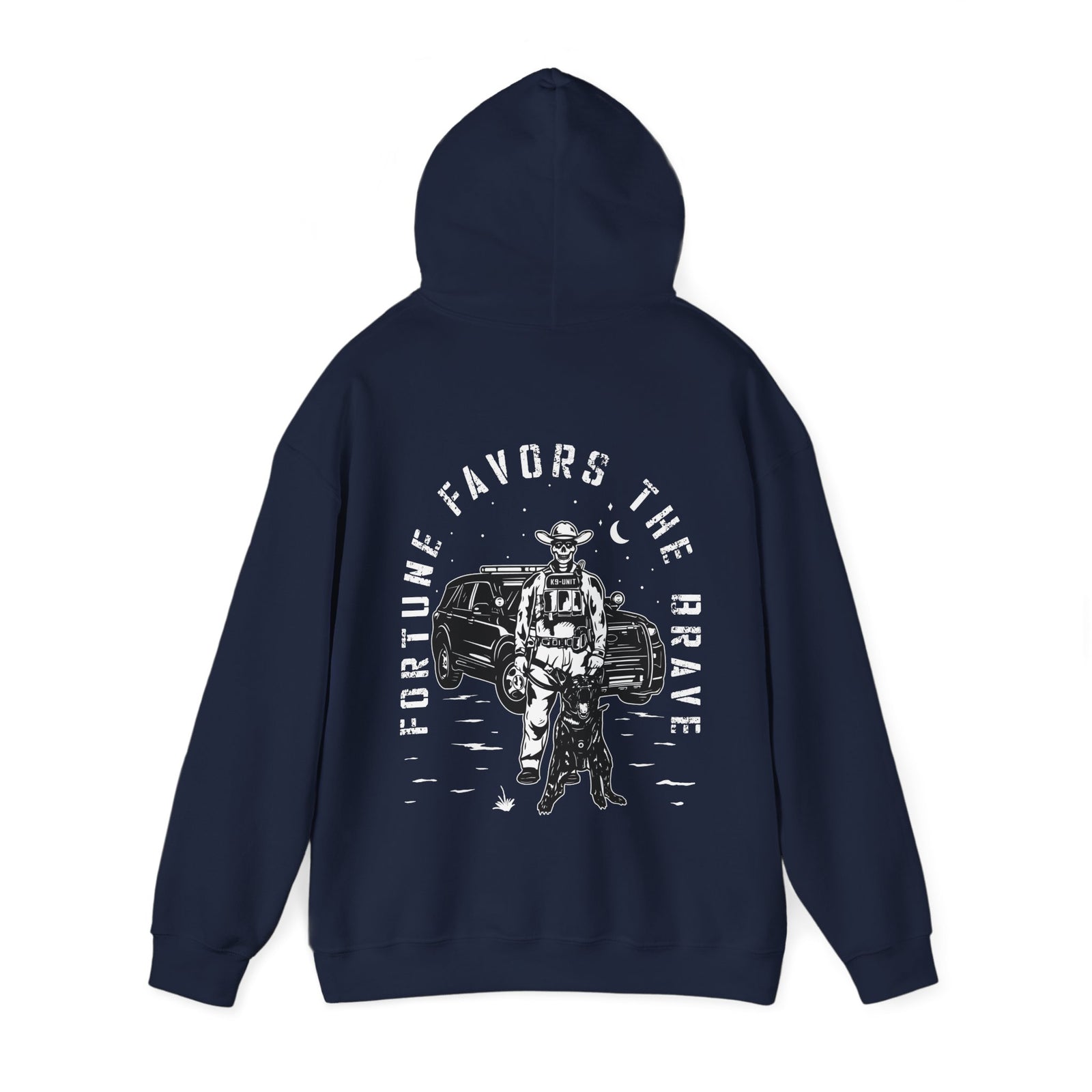 Fortune Favors the Brave Cowboy Heavy Blend™ Hooded Sweatshirt