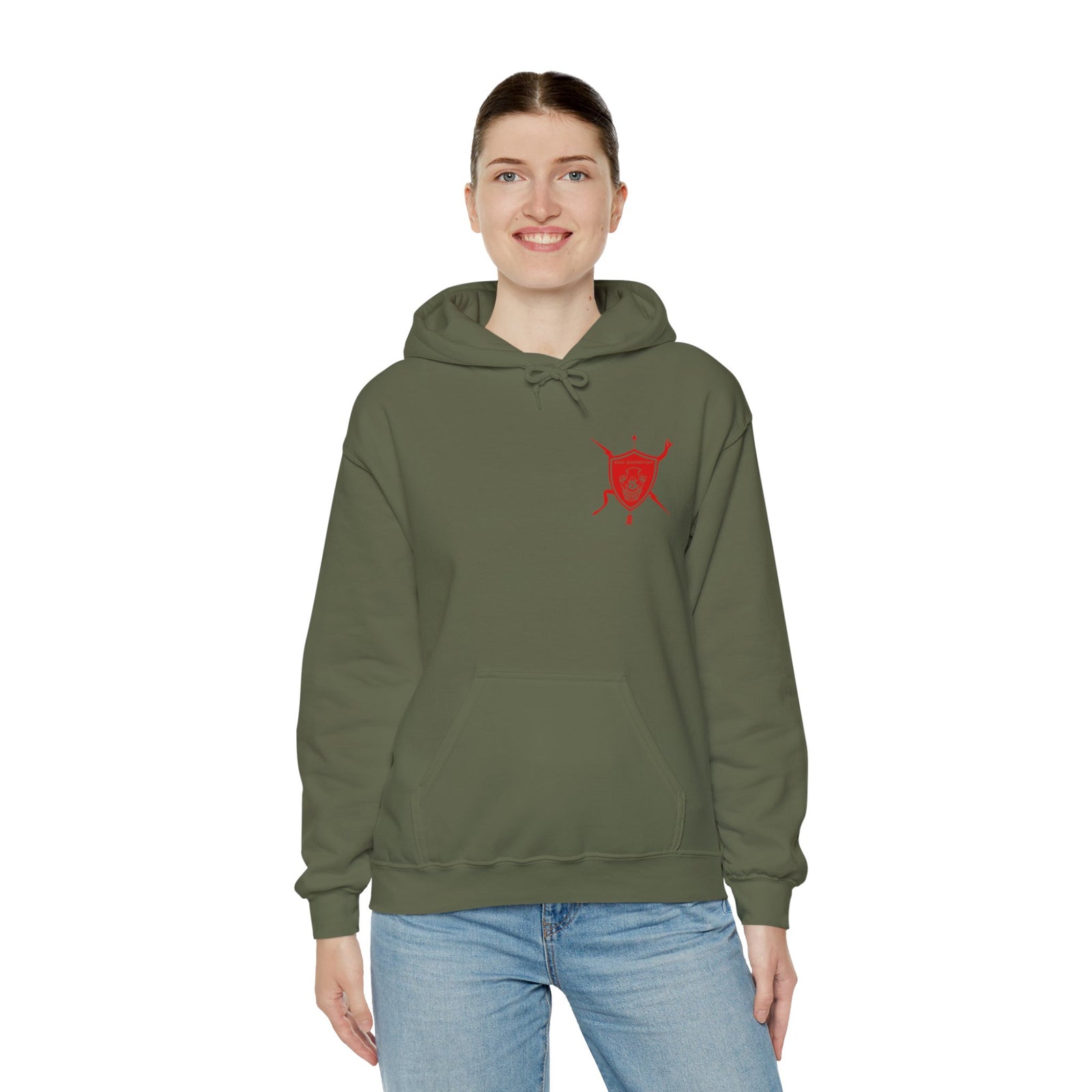 K9 Heart Playing Card Hooded Sweatshirt