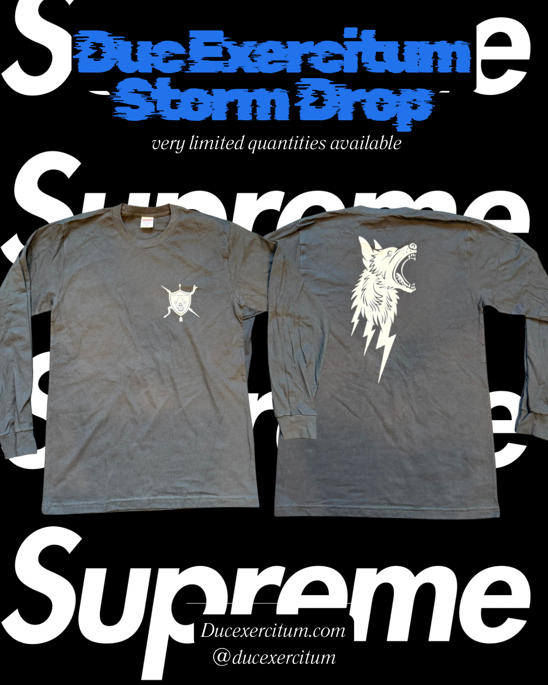Supreme x Duc Exercitum Storm Shirts