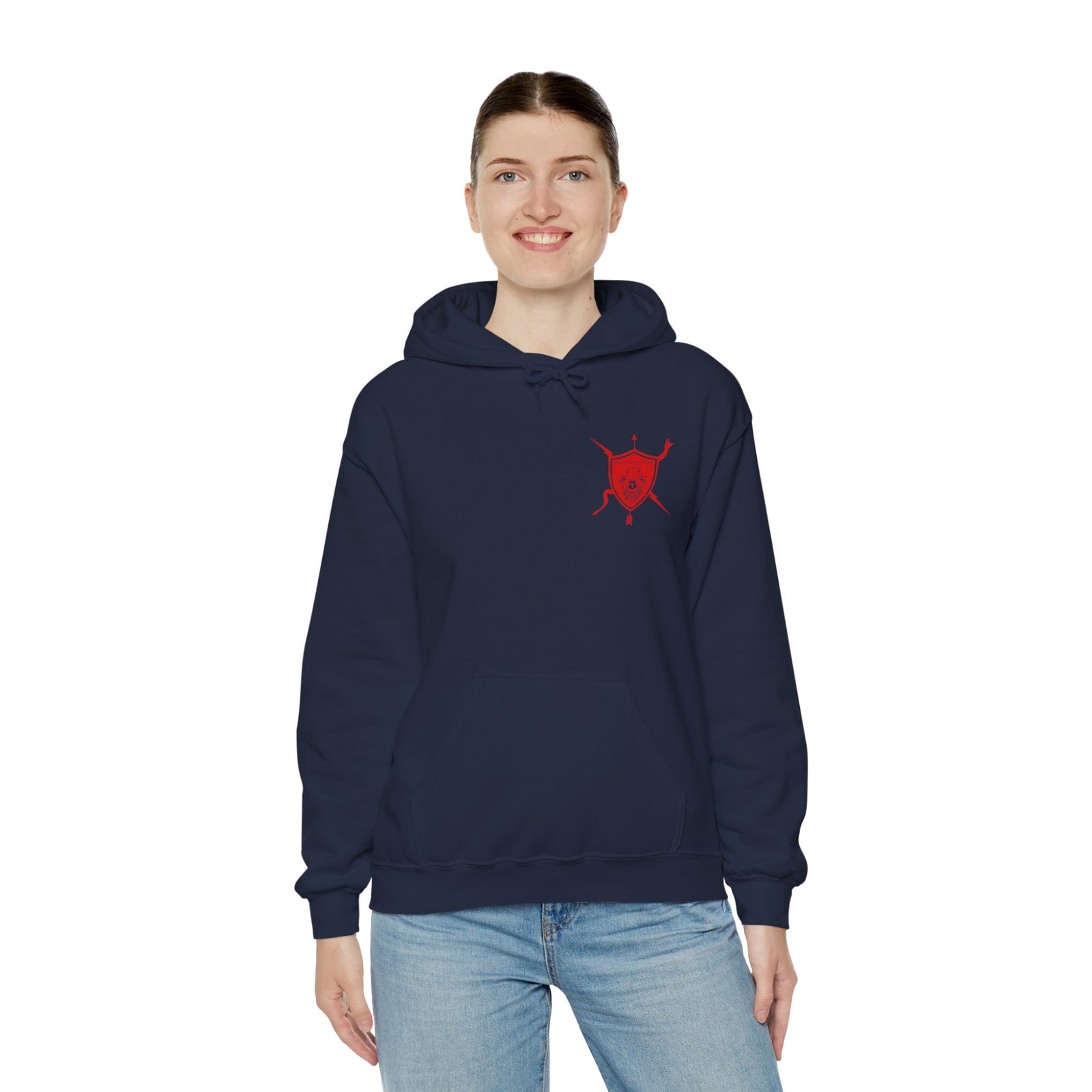 K9 Heart Playing Card Hooded Sweatshirt