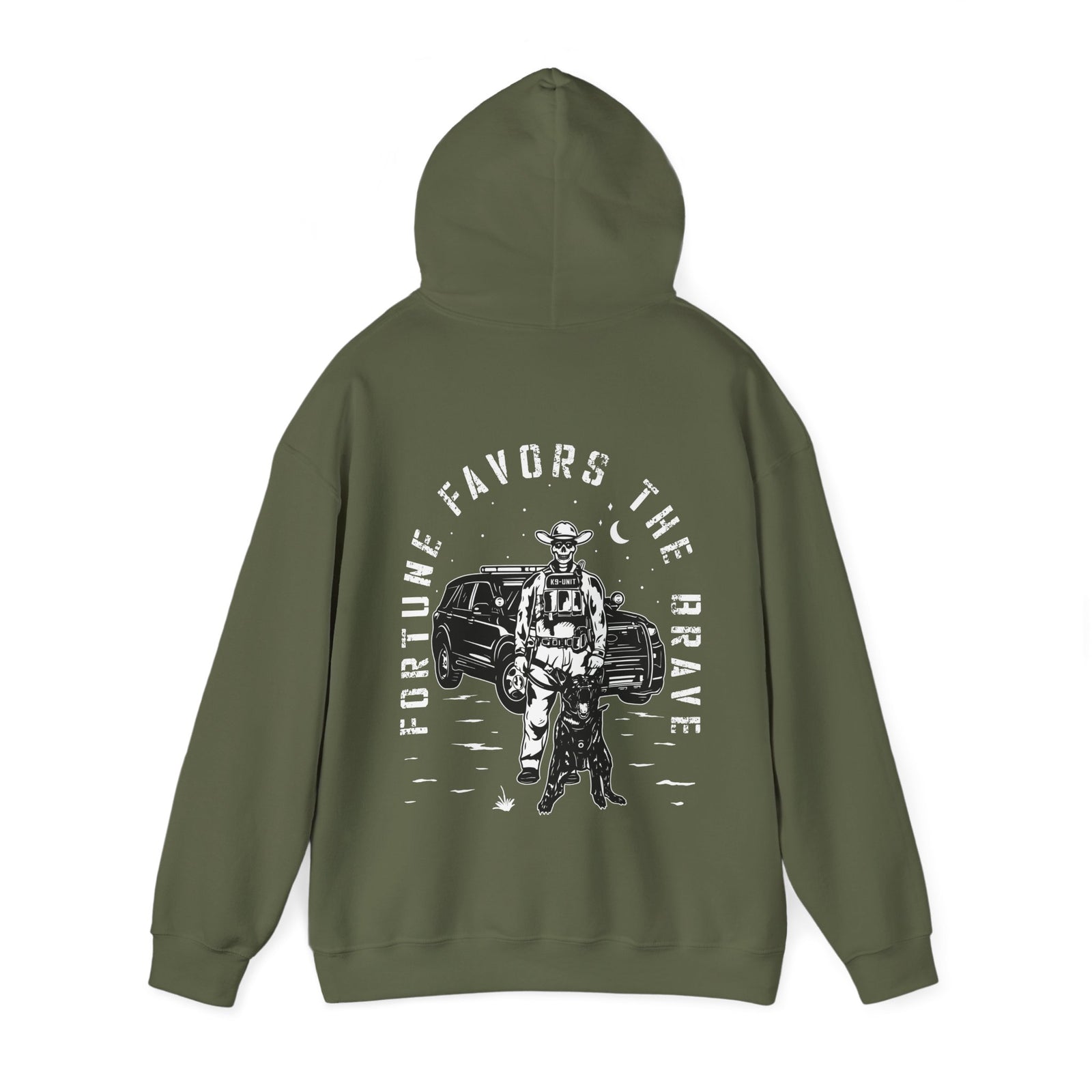 Fortune Favors the Brave Cowboy Heavy Blend™ Hooded Sweatshirt