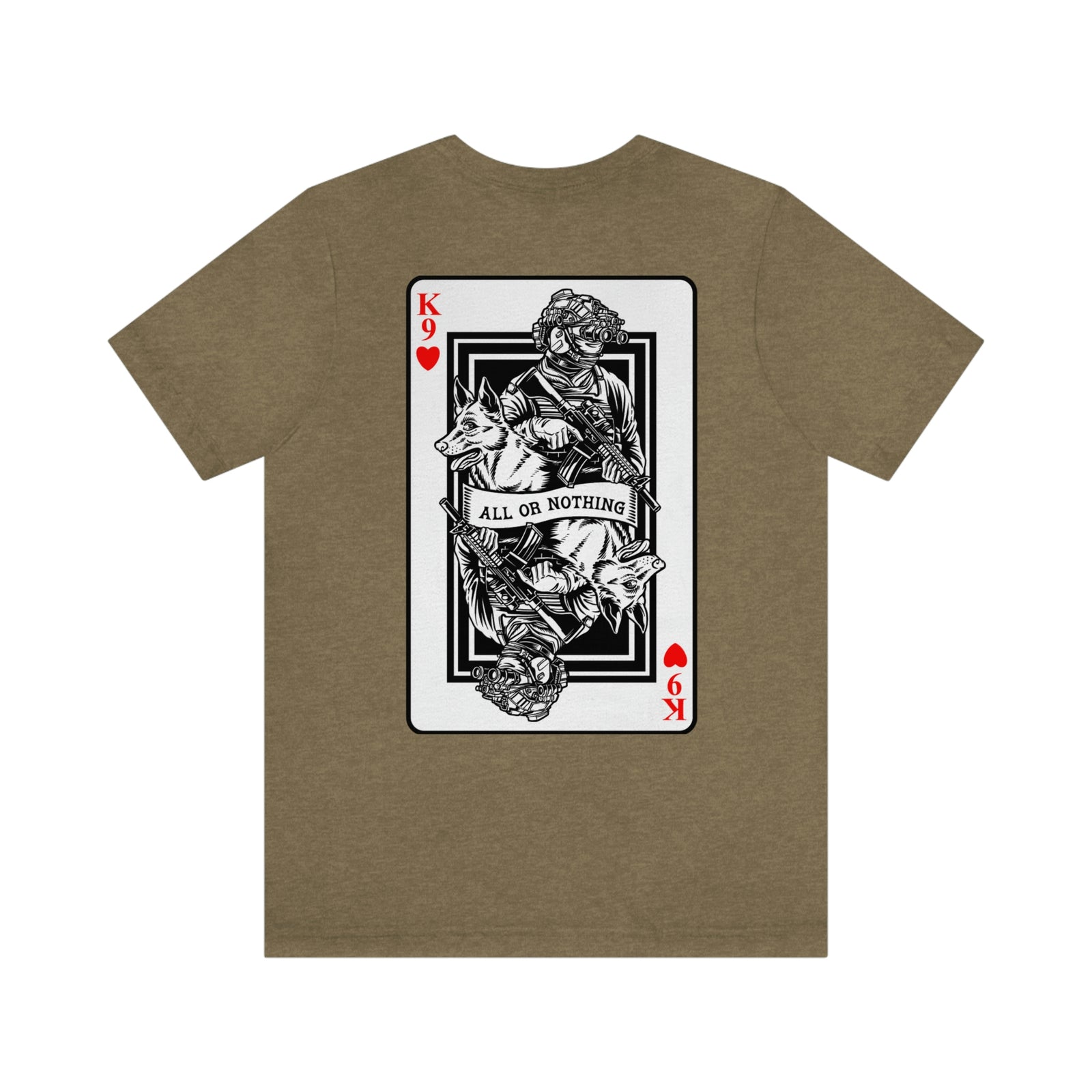 K9 Heart Playing Card T-Shirt