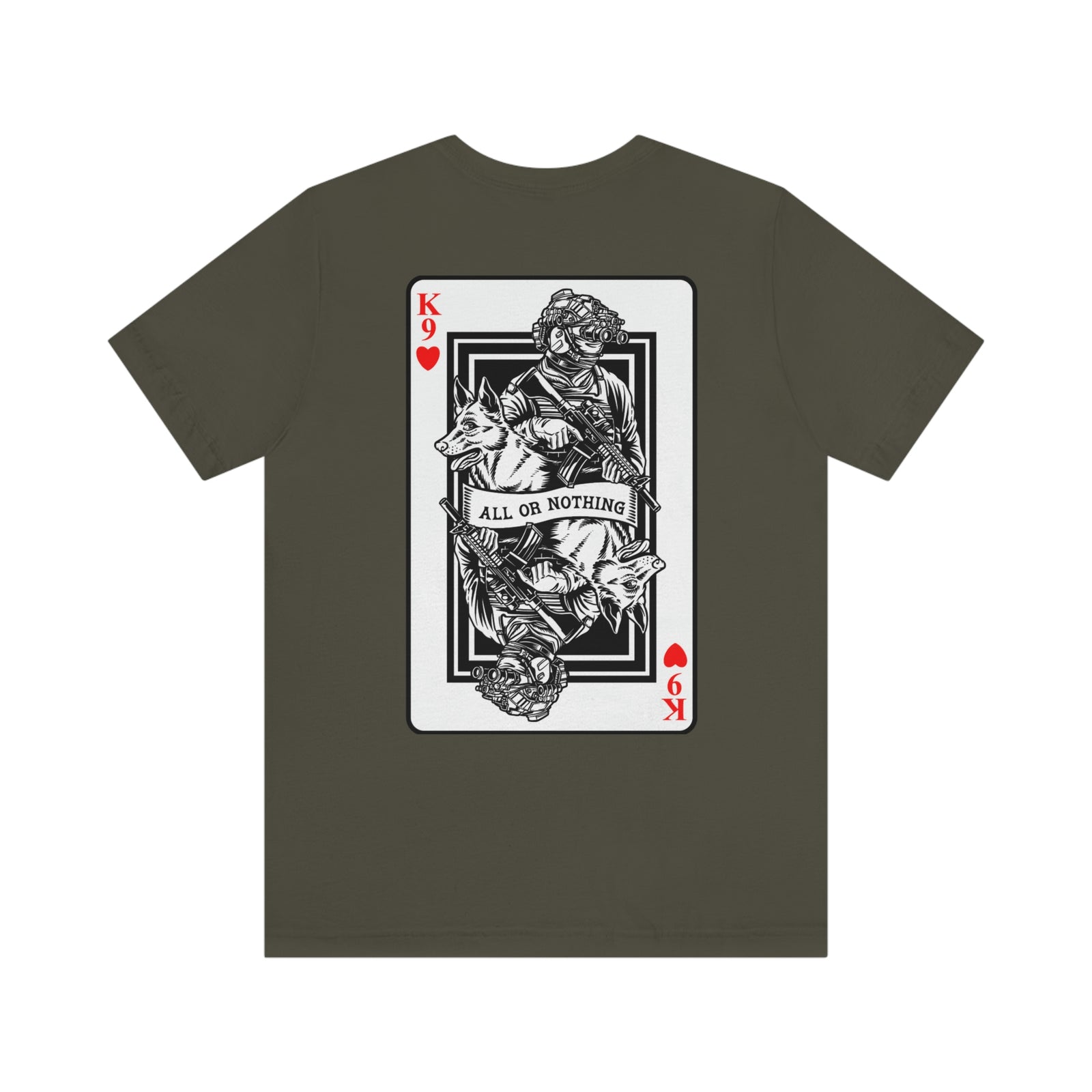 K9 Heart Playing Card T-Shirt