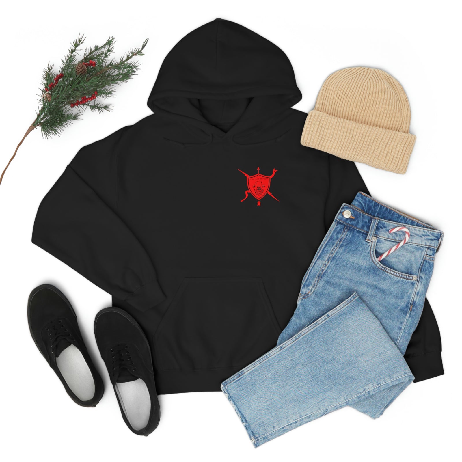 K9 Spade Playing Card Hooded Sweatshirt