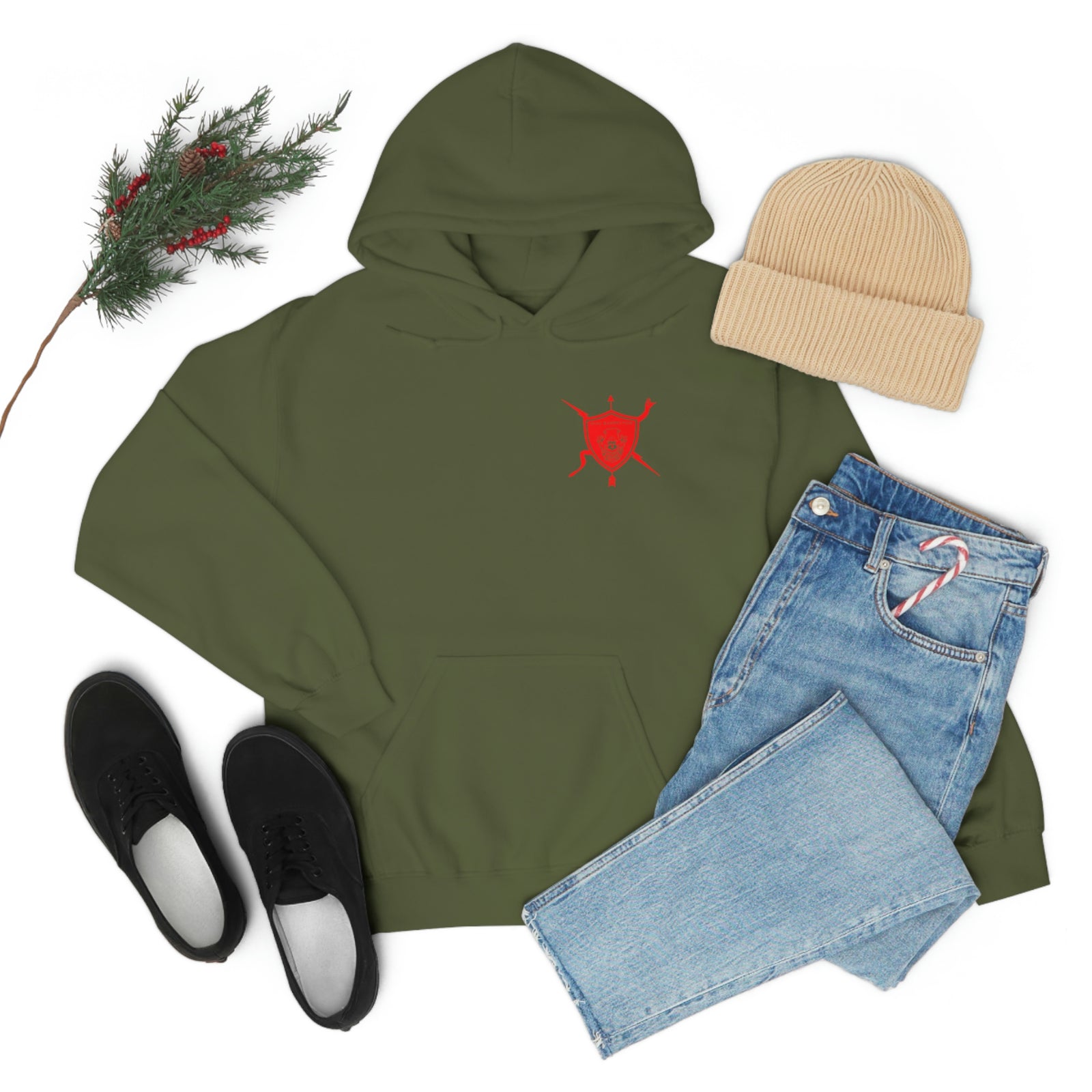 K9 Spade Playing Card Hooded Sweatshirt