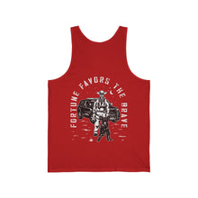 Load image into Gallery viewer, Fortune Favors the Brave Cowboy Jersey Tank
