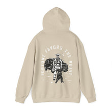 Load image into Gallery viewer, Fortune Favors the Brave Cowboy Heavy Blend™ Hooded Sweatshirt
