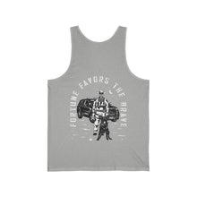 Load image into Gallery viewer, Fortune Favors the Brave Cowboy Jersey Tank
