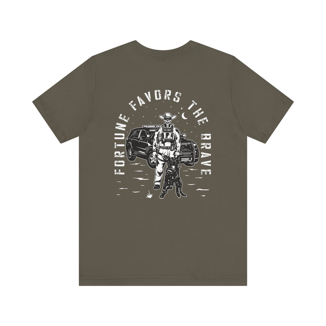 Fortune Favors the Brave Cowboy T-Shirt