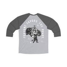 Load image into Gallery viewer, Fortune Favors the Brave Tri-Blend 3\4 Raglan Tee
