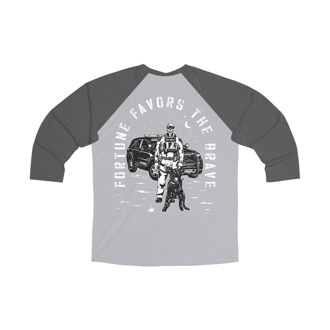 Fortune Favors the Brave Tri-Blend 3\4 Raglan Tee