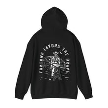 Load image into Gallery viewer, Fortune Favors the Brave Cowboy Heavy Blend™ Hooded Sweatshirt
