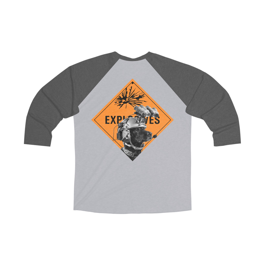 Explosive K9 Tri-Blend 3\4 Raglan Tee