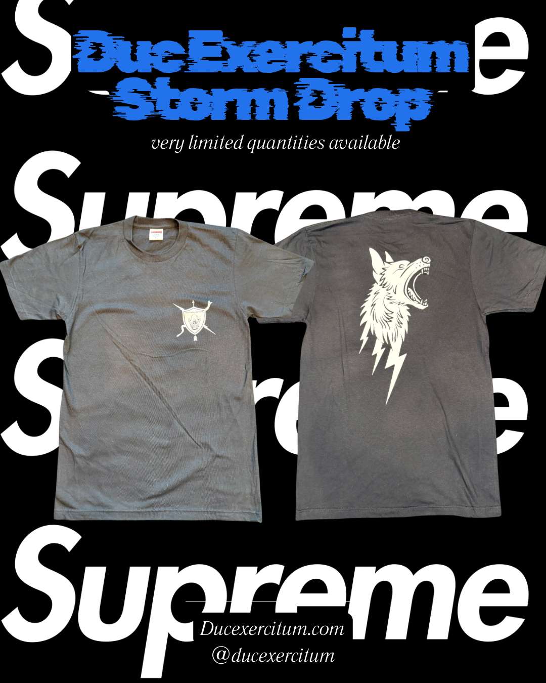 Supreme x Duc Exercitum Storm Shirts