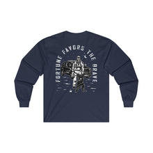 Load image into Gallery viewer, Fortune Favors the Brave Ultra Cotton Long Sleeve Tee
