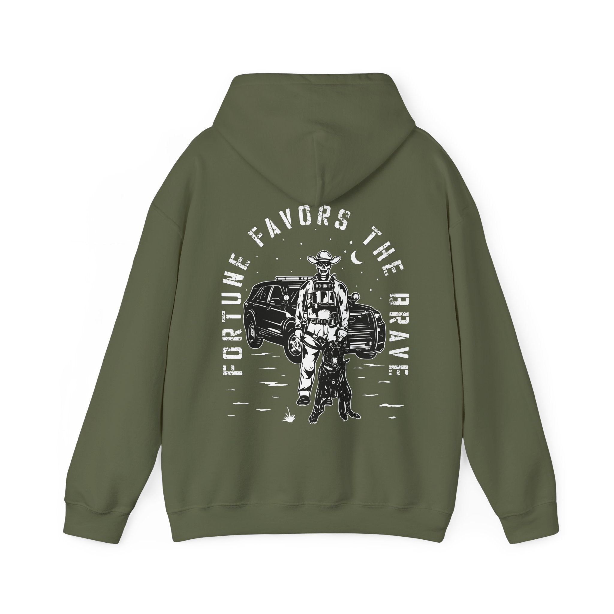 Fortune Favors the Brave Cowboy Heavy Blend™ Hooded Sweatshirt