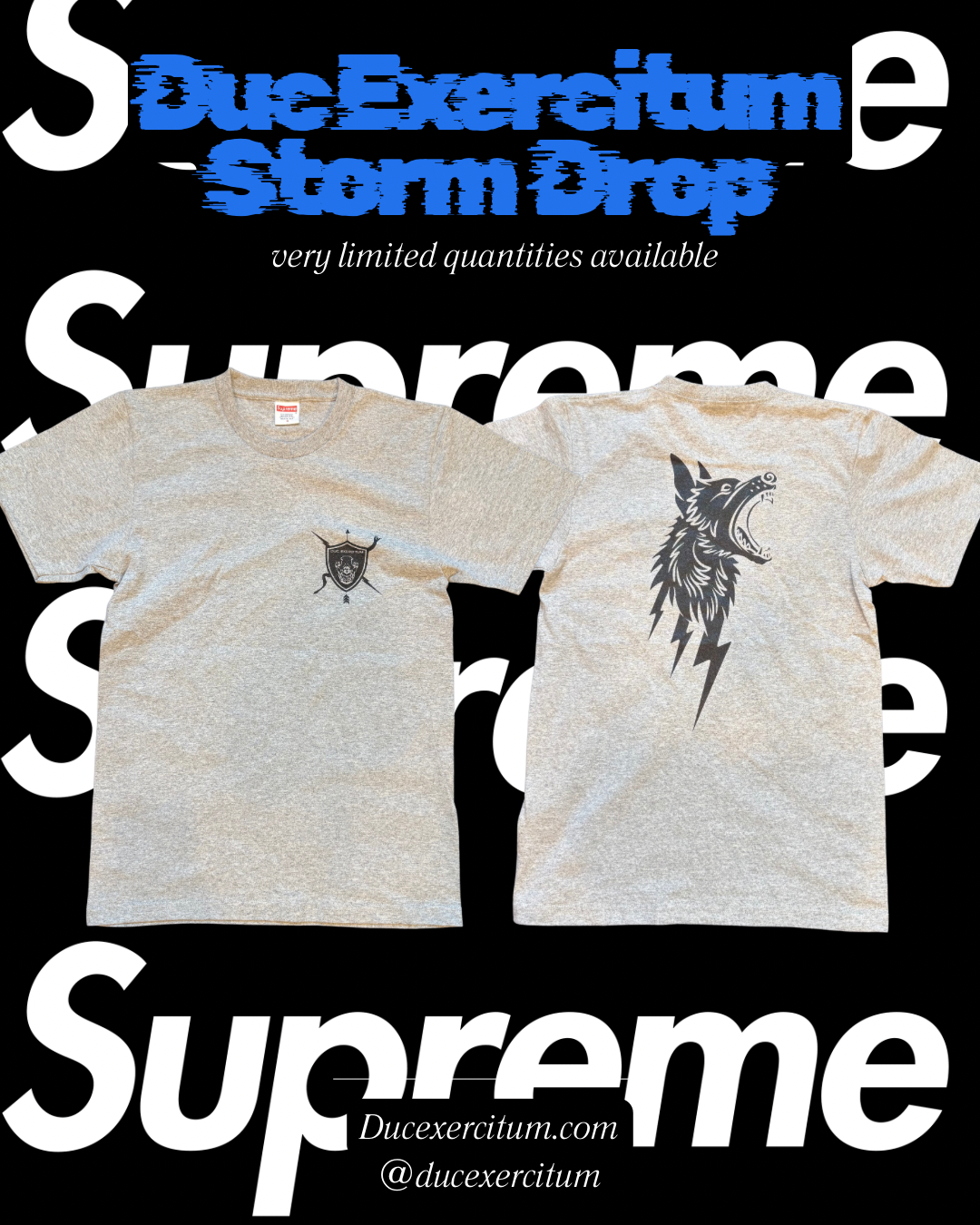 Supreme x Duc Exercitum Storm Shirts