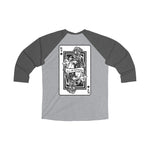 K9 Spade Playing Card Tri-Blend 3\4 Raglan Tee