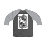K9 Spade Playing Card Tri-Blend 3\4 Raglan Tee