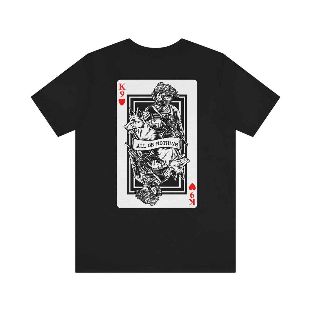 K9 Heart Playing Card T-Shirt