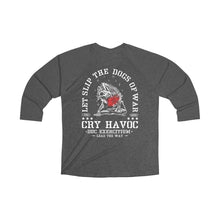 Load image into Gallery viewer, Cry Havoc Tri-Blend 3\4 Raglan Tee
